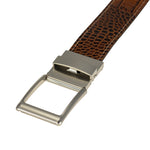 TB Phelps Player One-Size Micro Adjustable Hornback Croco Belt Sport Rust