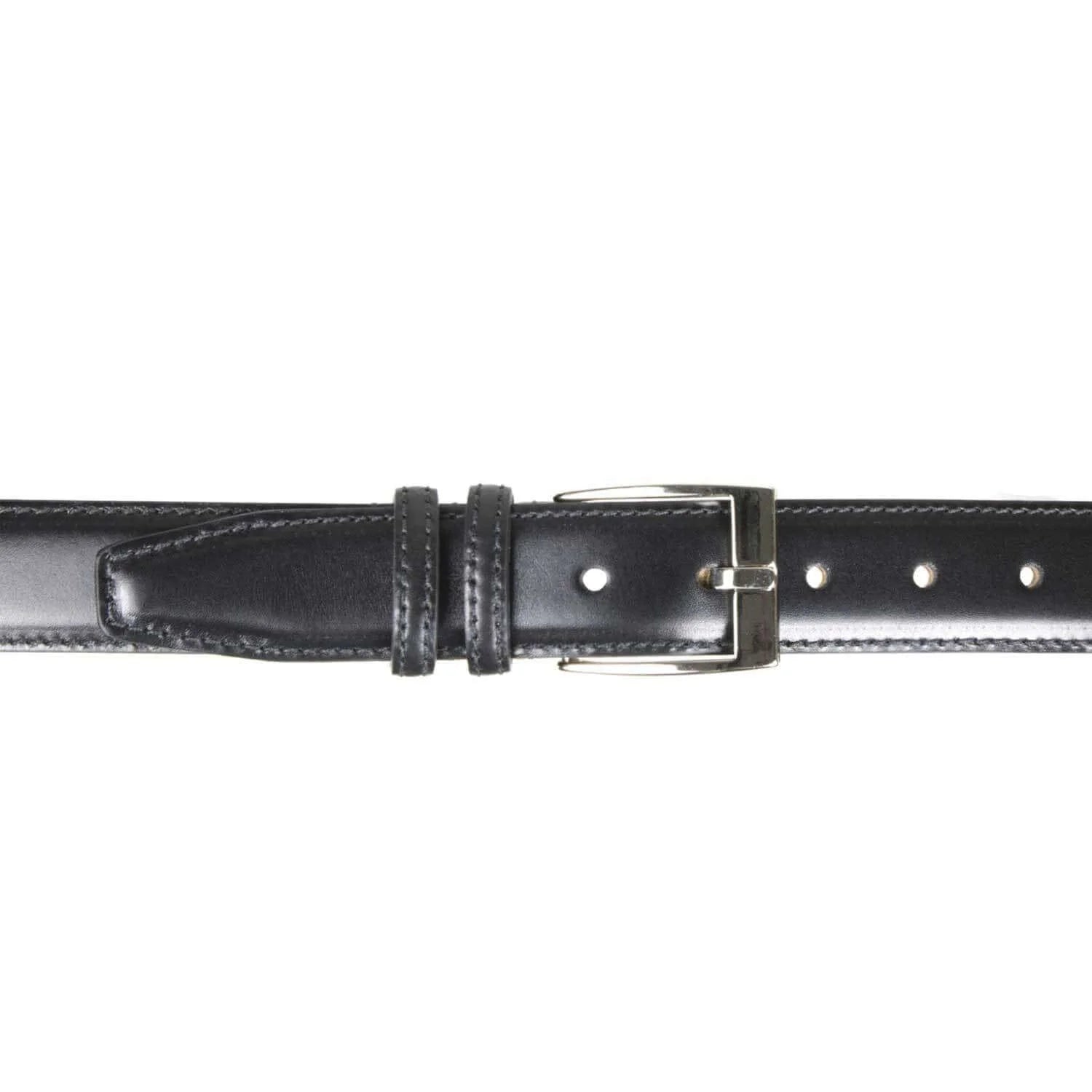 Il Gergo Claudio Polished Leather Belt Black