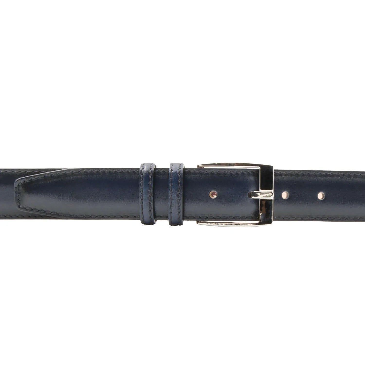 Il Gergo Claudio Polished Leather Belt Blue