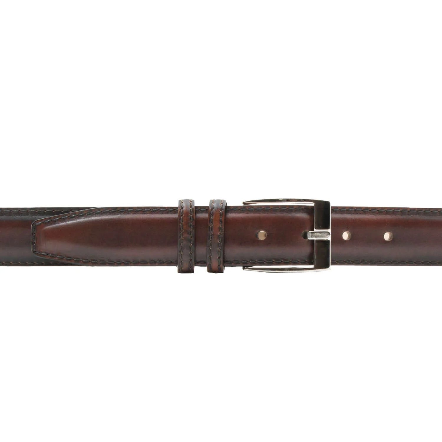 Il Gergo Claudio Polished Leather Belt Dark Brown