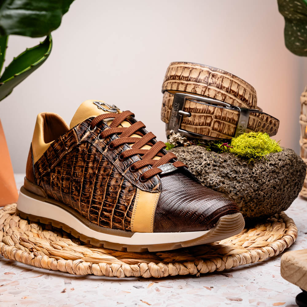 Marco Di Milano Portici Caiman & Lizard Sneakers Orix Combo