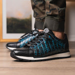 Marco Di Milano Portici Caiman & Lizard Sneakers Blue Combo