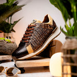 Marco Di Milano Portici Caiman & Lizard Sneakers Orix Combo