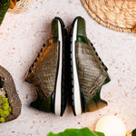 Marco Di Milano Portici Caiman & Lizard Sneakers Green Combo