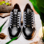 Marco Di Milano Portici Caiman & Lizard Sneakers Newspaper Combo