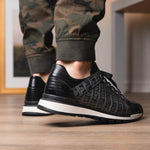 Marco Di Milano Portici Caiman & Lizard Sneakers Gray Combo