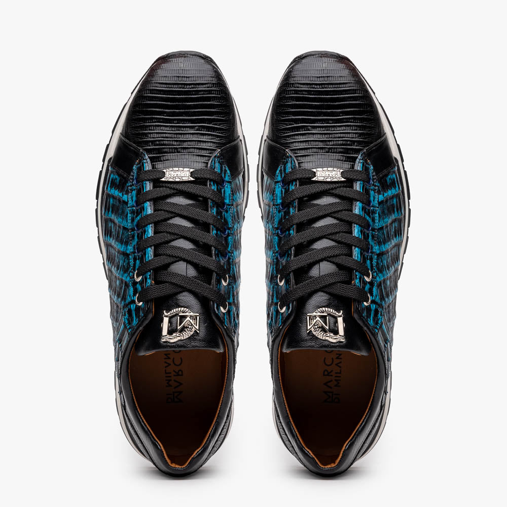 Marco Di Milano Portici Caiman & Lizard Sneakers Blue Combo