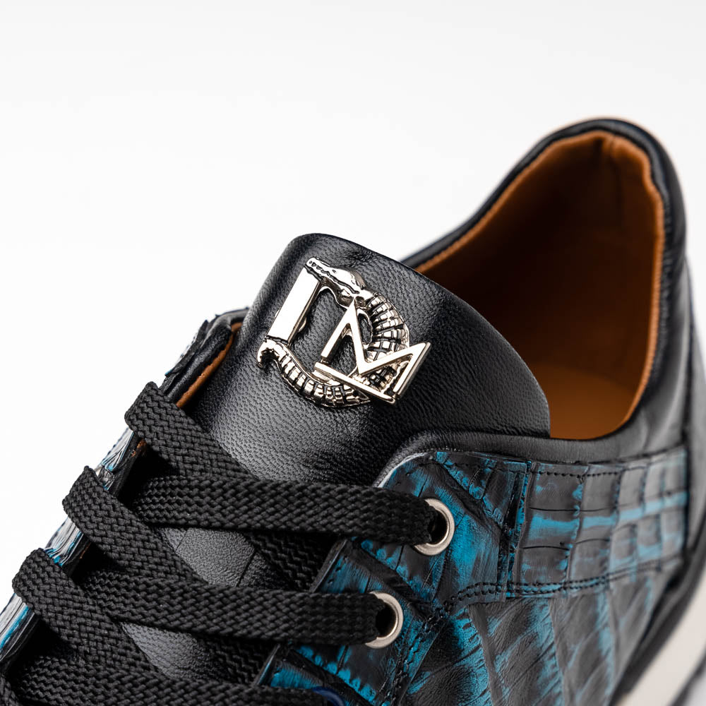 Marco Di Milano Portici Caiman & Lizard Sneakers Blue Combo
