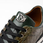 Marco Di Milano Portici Caiman & Lizard Sneakers Green Combo