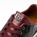Marco Di Milano Portici Caiman & Lizard Sneakers Wine/Black Combo