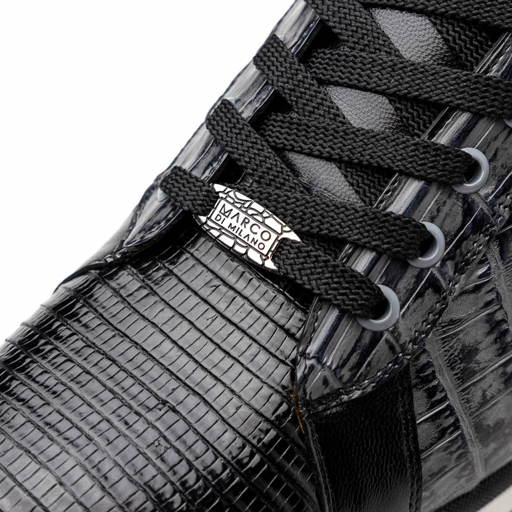 Marco Di Milano Portici Caiman & Lizard Sneakers Gray Combo