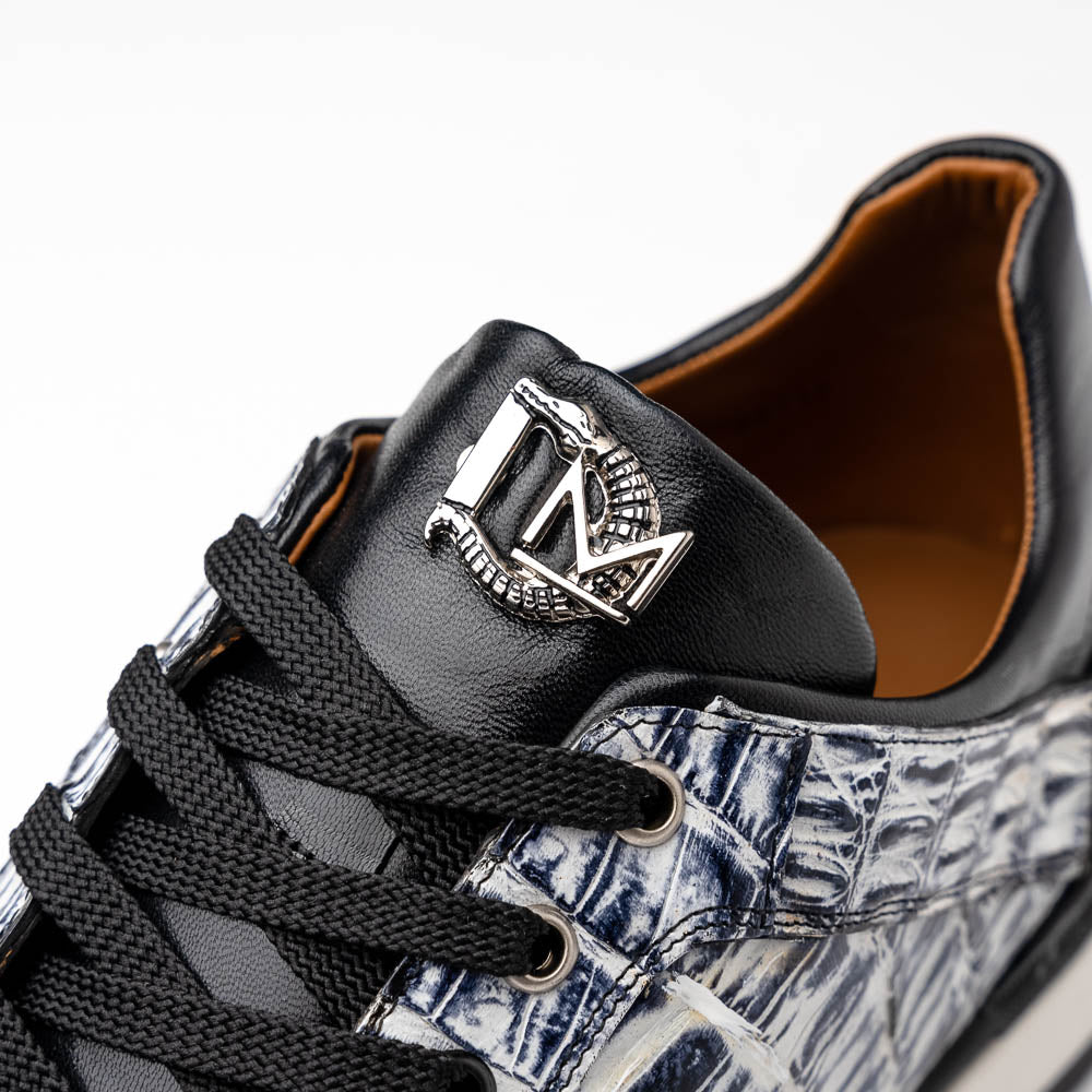 Marco Di Milano Portici Caiman & Lizard Sneakers Newspaper Combo