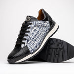 Marco Di Milano Portici Caiman & Lizard Sneakers Newspaper Combo