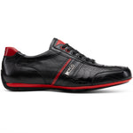 View product image 1: Marco Di Milano Portofino Ostrich Leg & Calfskin Sneaker Black / Red
