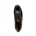 View product image 5: Marco Di Milano Portofino Ostrich Leg & Calfskin Sneaker Black / Red