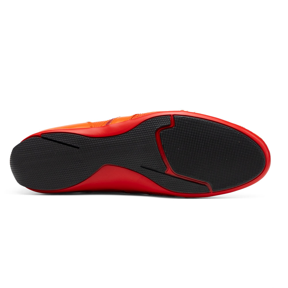 Marco Di Milano Portofino Ostrich Leg & Calfskin Sneaker Orange