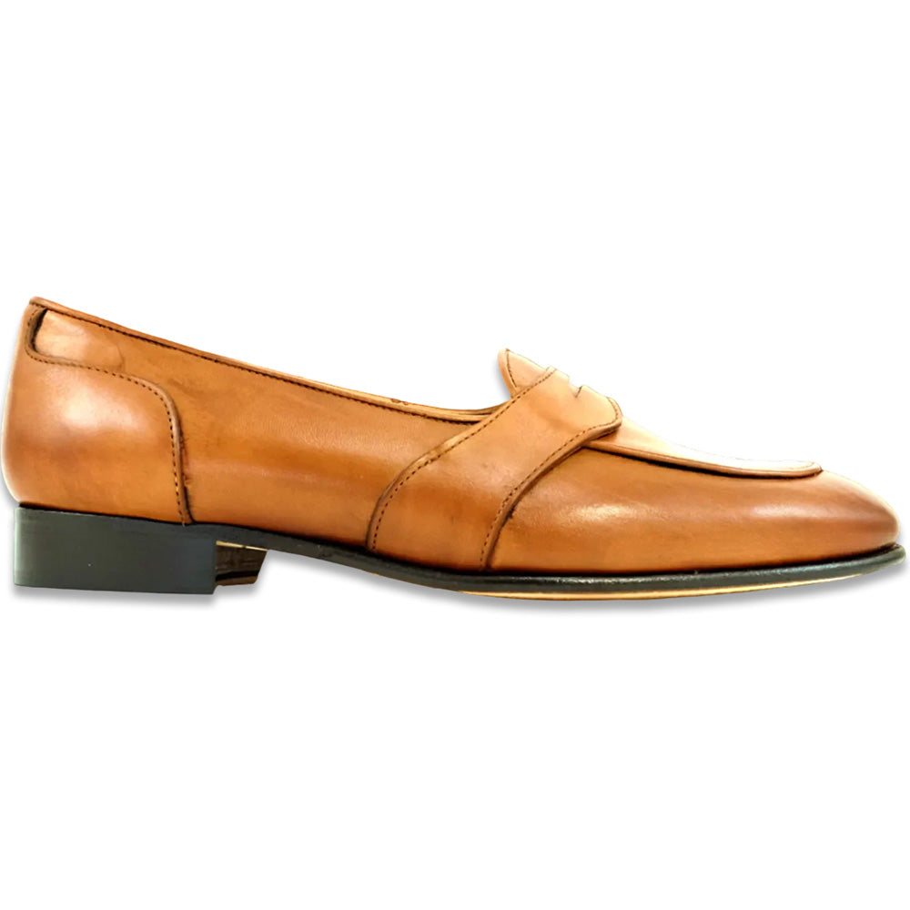 Alan Payne Prato Calfskin Penny Loafer Tan