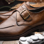 Calzoleria Toscana Preci Calfskin Monkstrap Moor