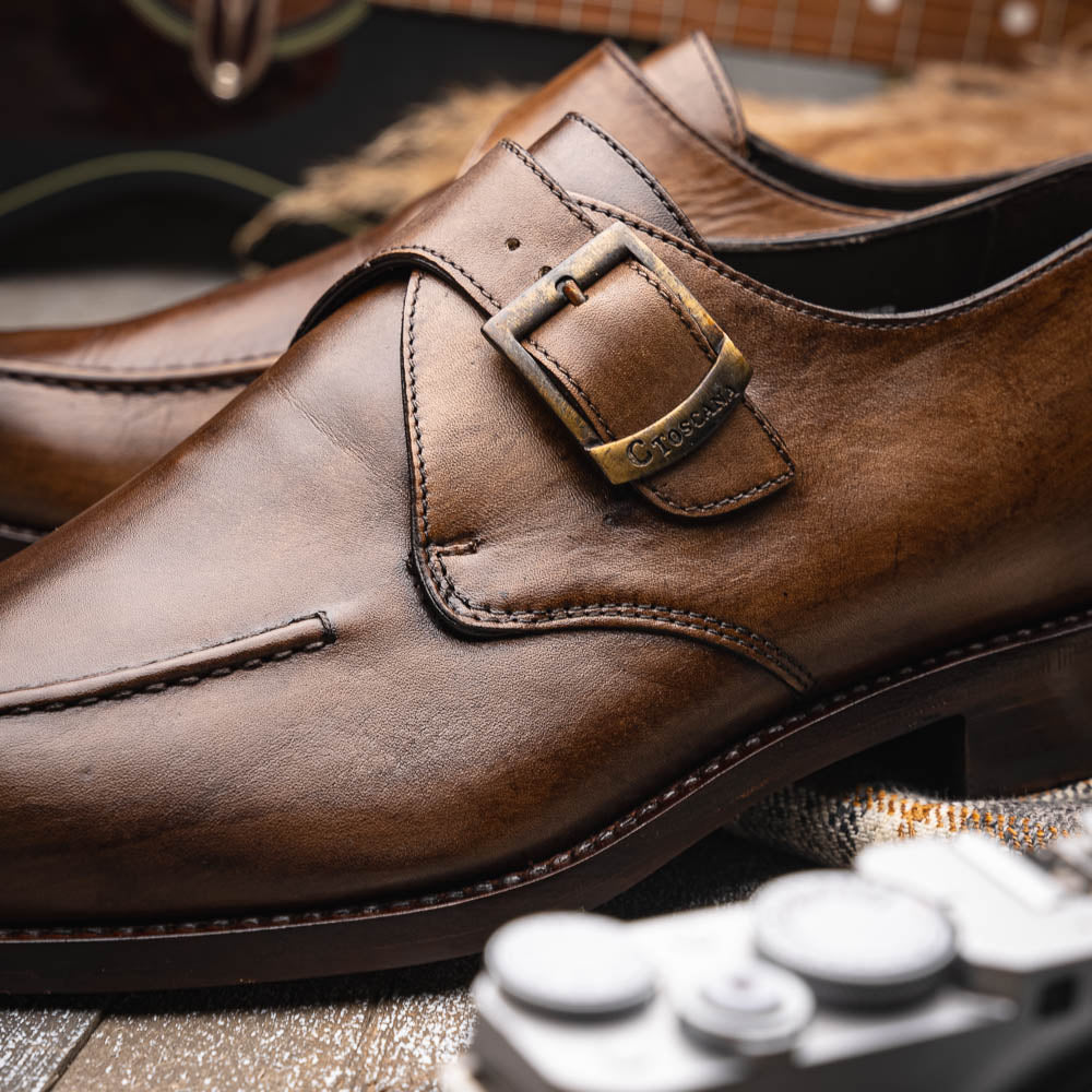 Calzoleria Toscana Preci Calfskin Monkstrap Moor
