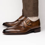 Calzoleria Toscana Preci Calfskin Monkstrap Moor