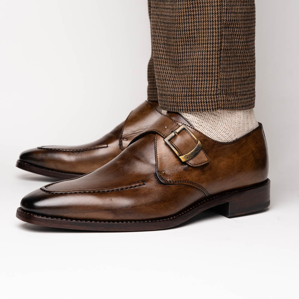 Calzoleria Toscana Preci Calfskin Monkstrap Moor