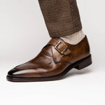 Calzoleria Toscana Preci Calfskin Monkstrap Moor