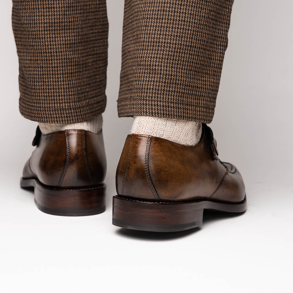 Calzoleria Toscana Preci Calfskin Monkstrap Moor