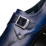 Calzoleria Toscana Preci Calfskin Monkstrap Blue