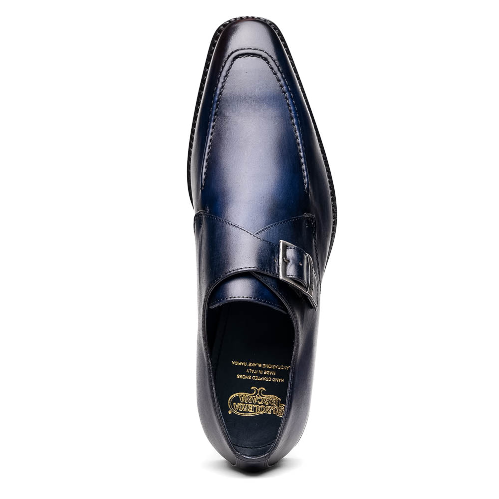 Calzoleria Toscana Preci Calfskin Monkstrap Blue