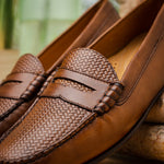 TB Phelps Preston Sheepskin Penny Loafers Pecan