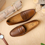 TB Phelps Preston Sheepskin Penny Loafers Pecan