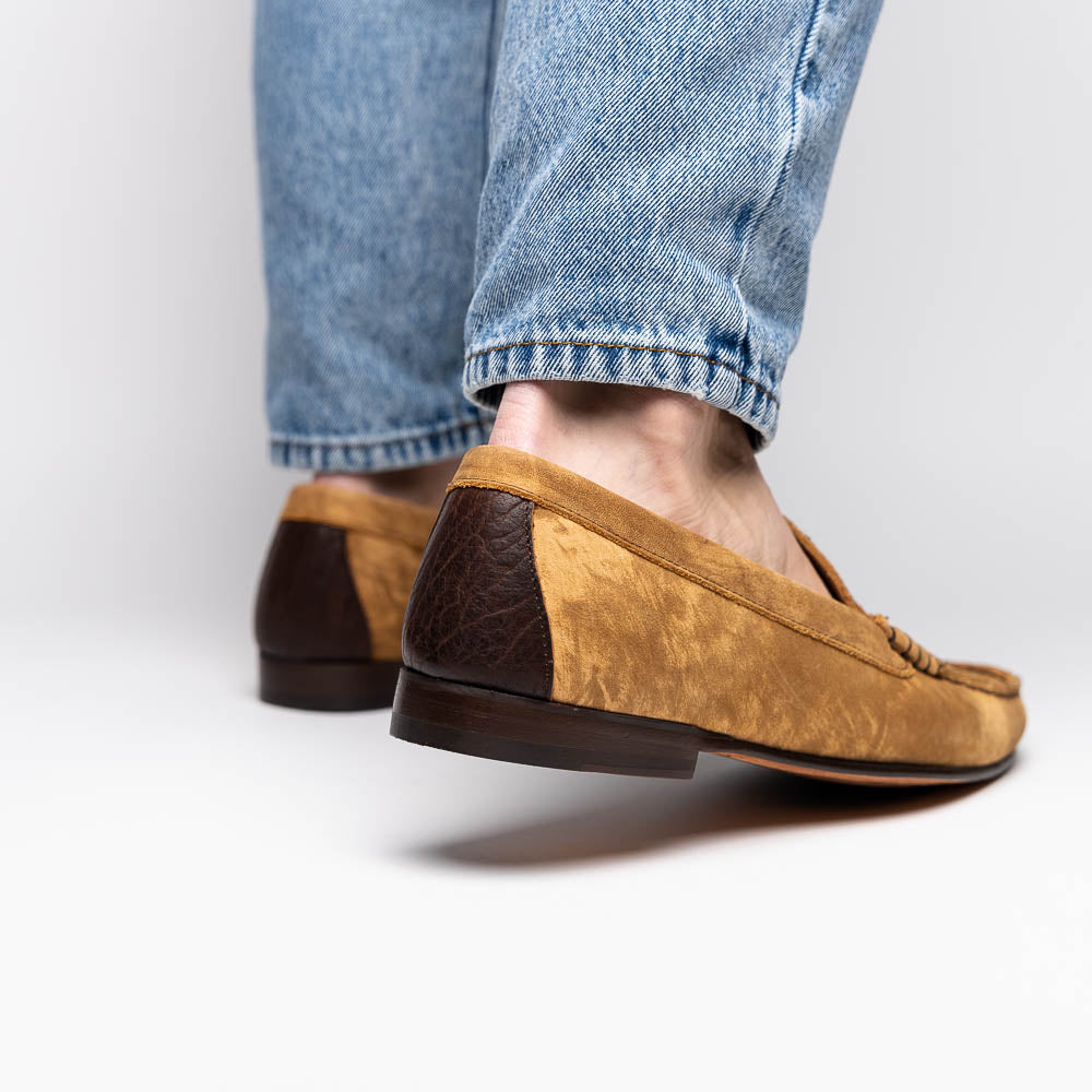 TB Phelps Preston Safari Leather Penny Loafers Tan