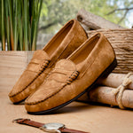 TB Phelps Preston Safari Leather Penny Loafers Tan
