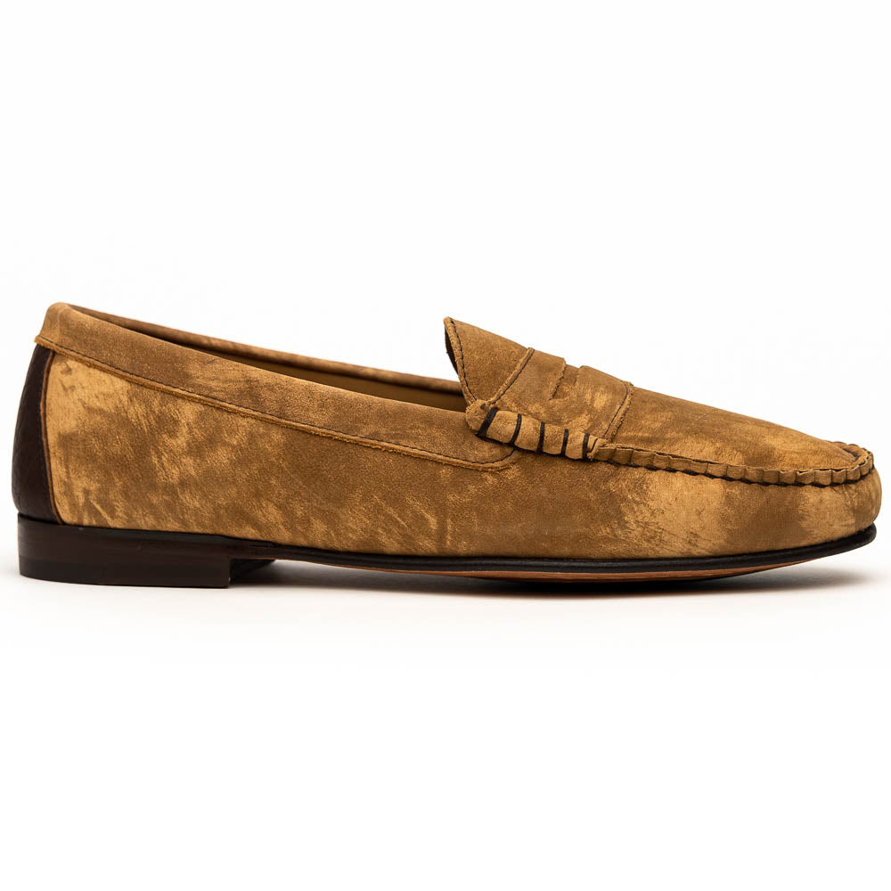 TB Phelps Preston Safari Leather Penny Loafers Tan