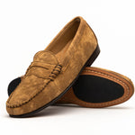 TB Phelps Preston Safari Leather Penny Loafers Tan