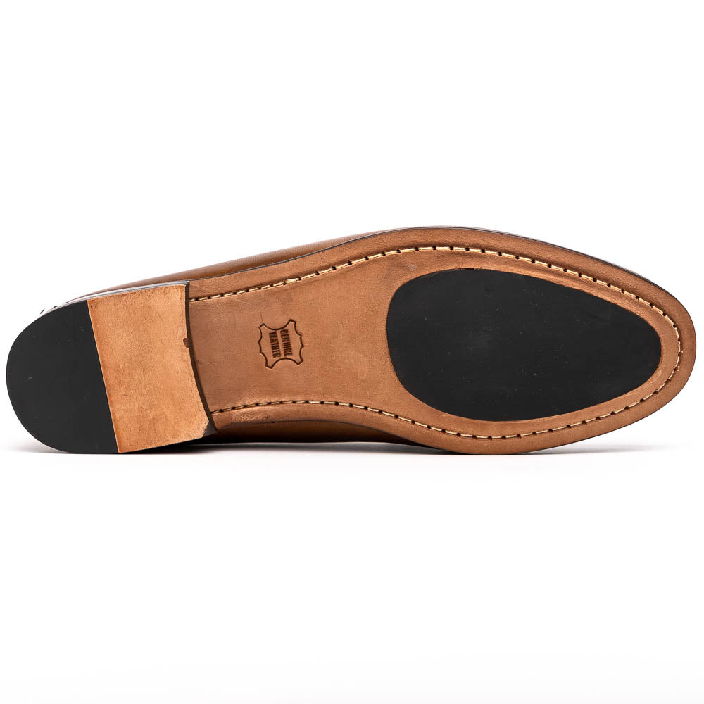 TB Phelps Preston Sheepskin Penny Loafers Pecan