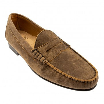 TB Phelps Preston Safari Leather Bit Loafers Briar