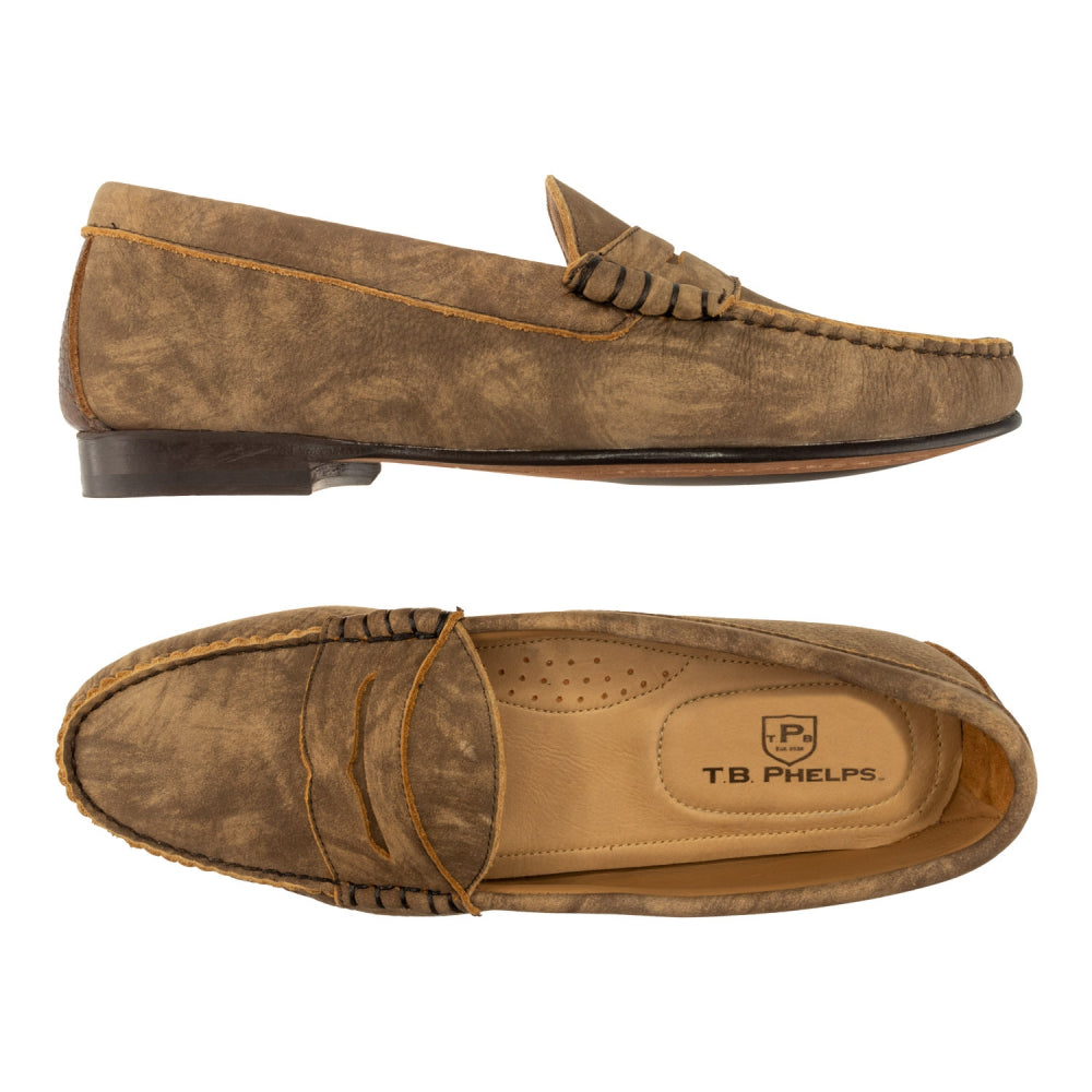 TB Phelps Preston Safari Leather Bit Loafers Briar