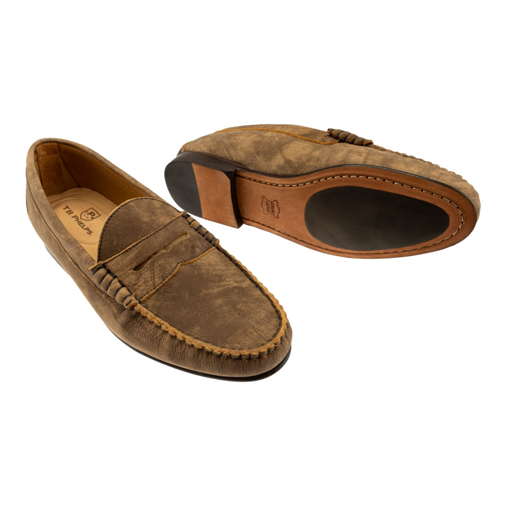 TB Phelps Preston Safari Leather Bit Loafers Briar
