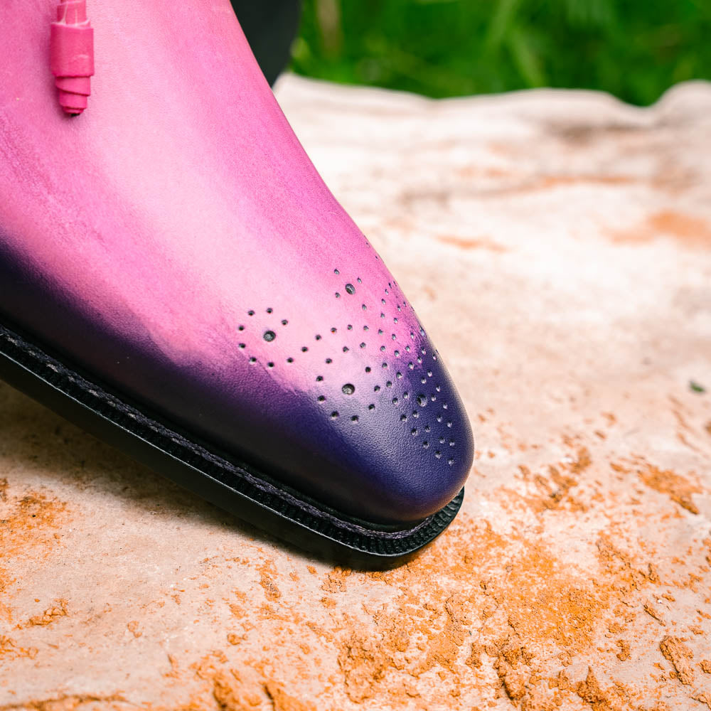 Mezlan Principe Patina Leather Derby Pink (Exclusive) (20842)
