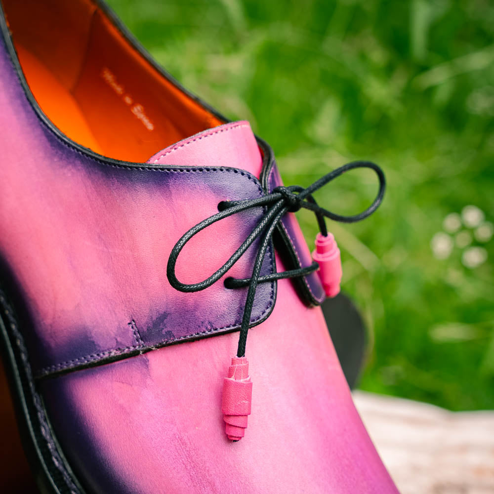 Mezlan Principe Patina Leather Derby Pink (Exclusive) (20842)