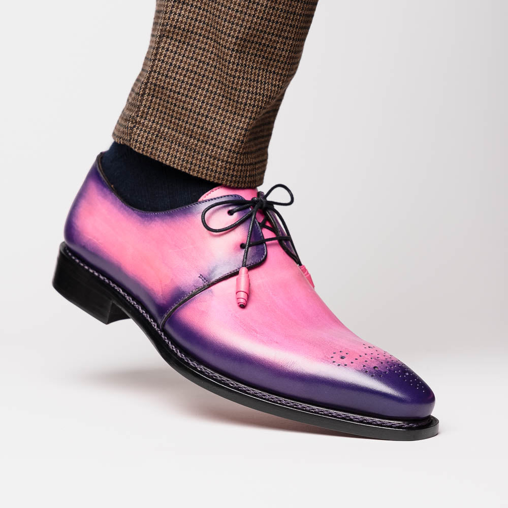 Mezlan Principe Patina Leather Derby Pink (Exclusive)| MensDesignerShoe.com Mezlan Principe Patina Leather Derby Pink (Exclusive)| MensDesignerShoe.com