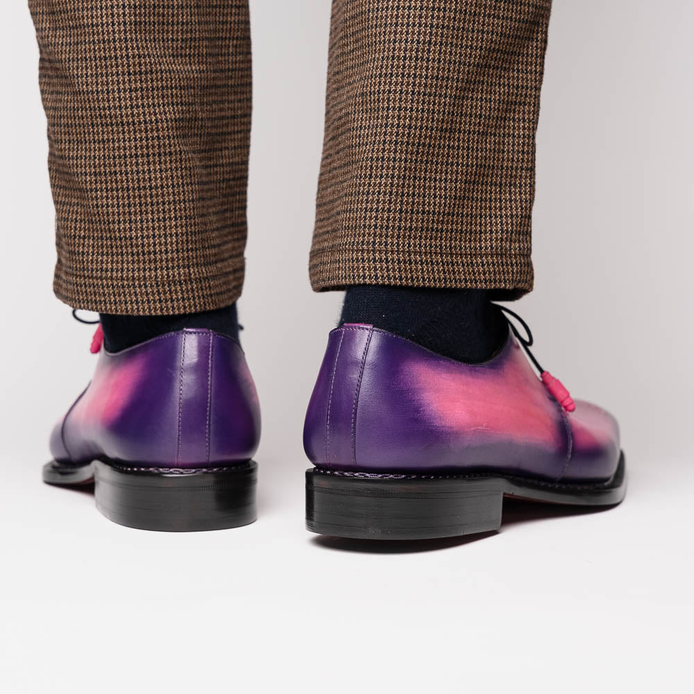 Mezlan Principe Patina Leather Derby Pink (Exclusive) (20842)
