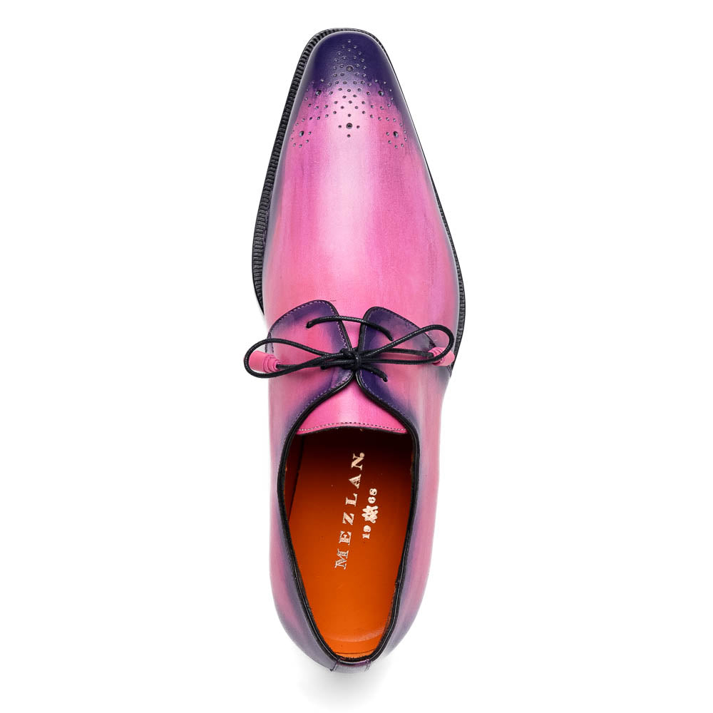 Mezlan Principe Patina Leather Derby Pink (Exclusive) (20842)