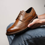 Calzoleria Toscana Q255 Dip-Dyed Calfskin Wingtip Brown