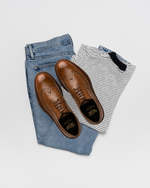 Calzoleria Toscana Q255 Dip-Dyed Calfskin Wingtip Brown