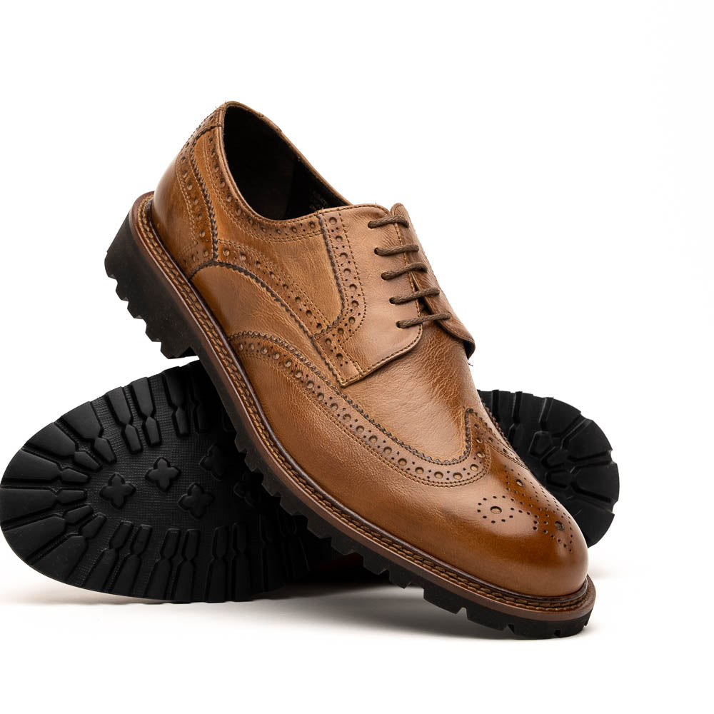 Calzoleria Toscana Q255 Dip-Dyed Calfskin Wingtip Brown