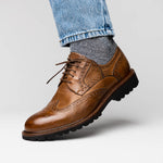 Calzoleria Toscana Q255 Dip-Dyed Calfskin Wingtip Brown