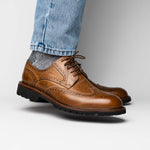 Calzoleria Toscana Q255 Dip-Dyed Calfskin Wingtip Brown