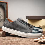Calzoleria Toscana Q421 Crocodile & Suede Sneakers Grey